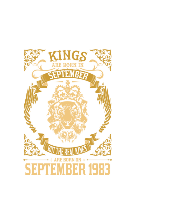 Oroszlános szülinapos 1983 SZEPTEMBER minta fehér pólón