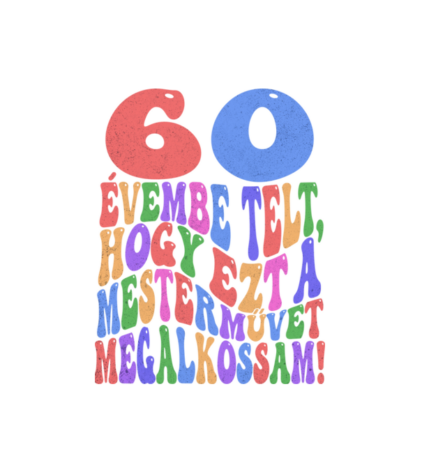 Mestermű megalkotása 60 minta fekete pólón
