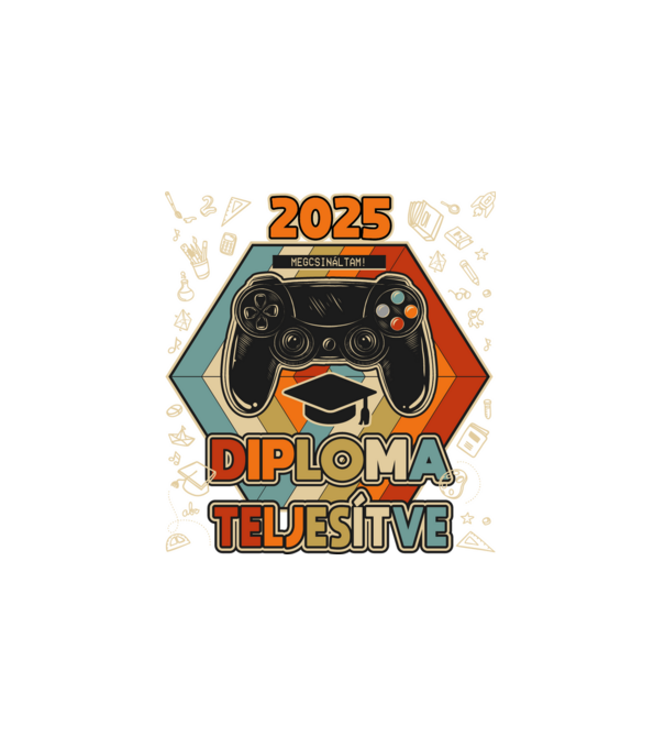Diploma teljesítve minta fehér pólón