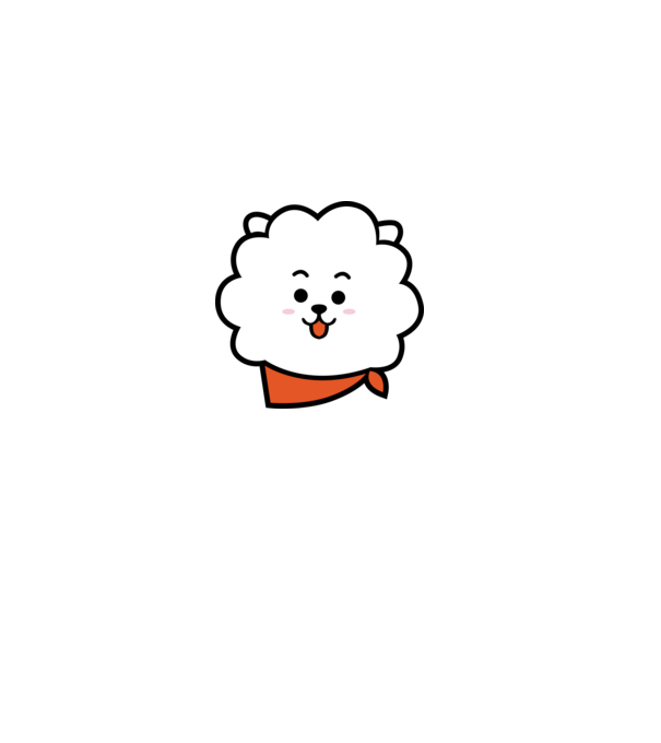 BTS CHIBI minta világos rózsaszín pólón