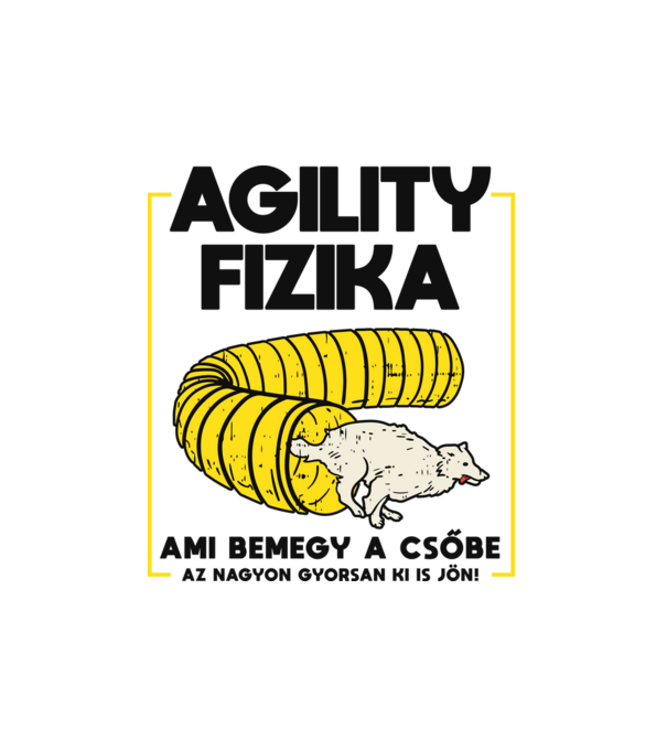Agility fizika minta fehér pólón