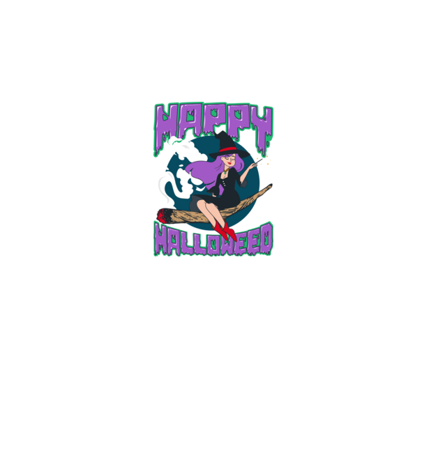 Happy Halloweed minta sötétkék pólón