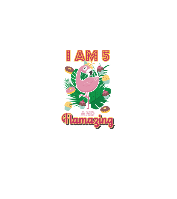 FLAMAZING SZÜLINAPOS 5 éves minta fehér pólón