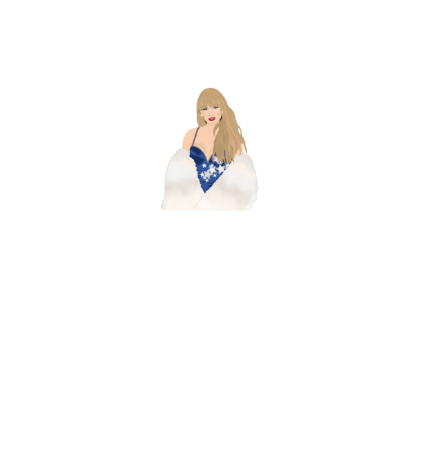 Taylor Swift blue minta királykék pólón