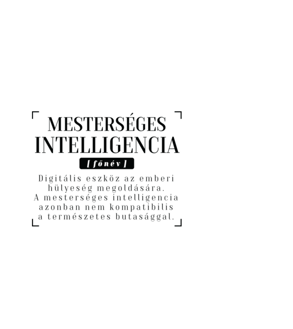 Mesterséges intelligencia meghatározás minta világoskék pólón