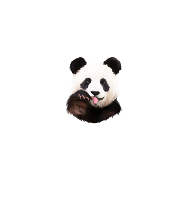 Panda face minta türkiz pólón
