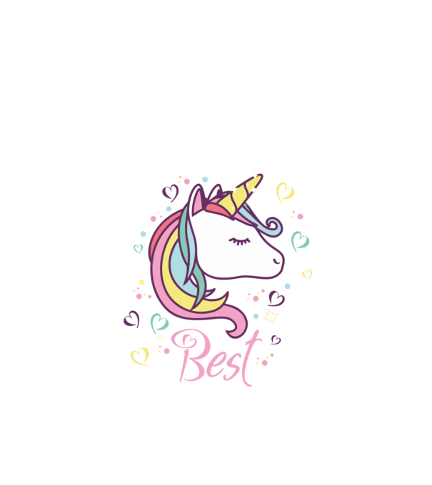 Unicorn Best minta fekete pólón