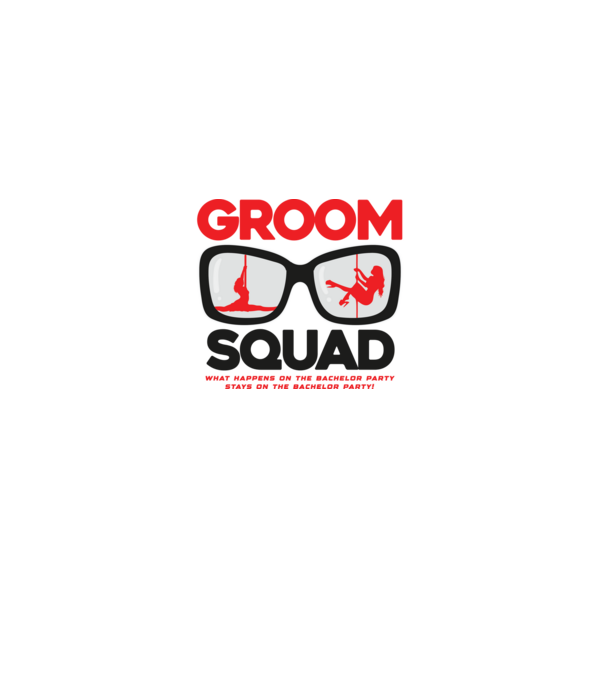Groom Squad Sunglass minta szürke pólón