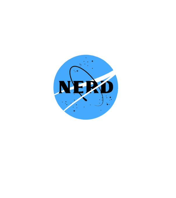 Nerd NASA logó minta fehér pólón