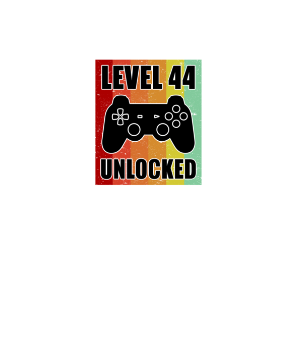level 44 unlocked retro gamer minta fekete pólón