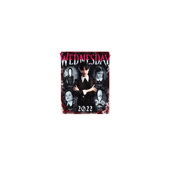 Wednesday Addams minta fekete pólón