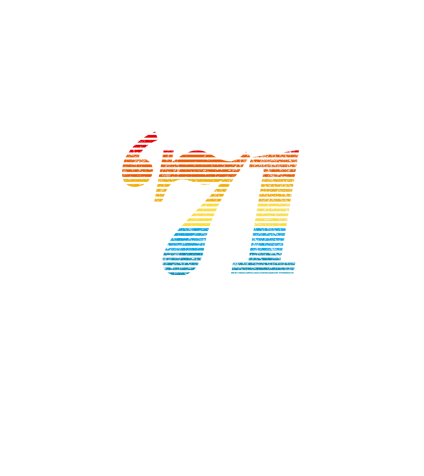 Retro születésnap 1971 minta fehér pólón