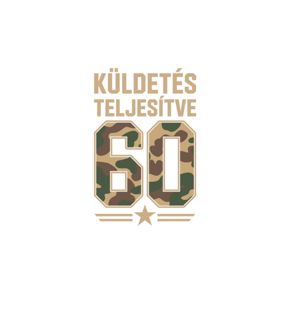 Küldetés teljesítve 60 minta türkiz pólón