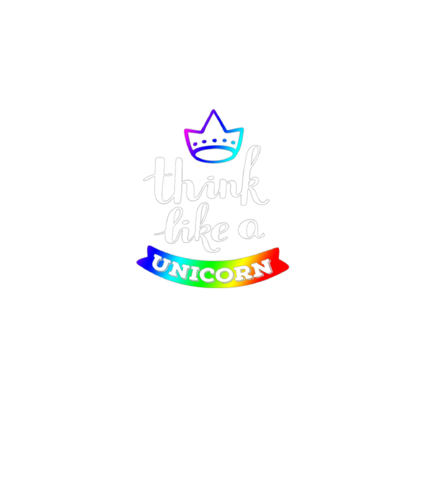 I think like a UNICORN minta fekete pólón