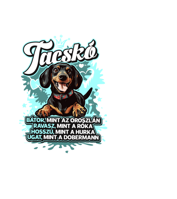 Bátor Tacsi minta fekete pólón