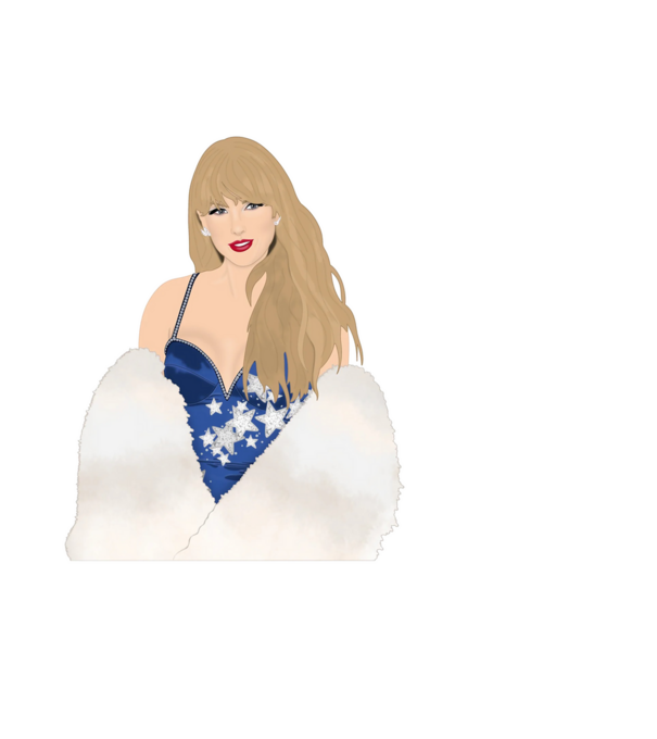 Taylor Swift blue minta fekete pólón