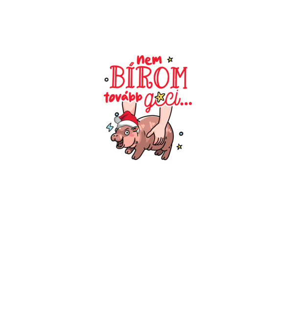 Nem bírom tovább gci Moo-Deng sötétre Karácsony minta fekete/piros pólón