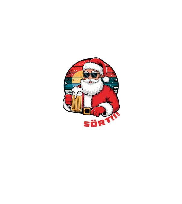 Ho ho hozz még sört karácsonyi fekete pólóra minta fekete pólón