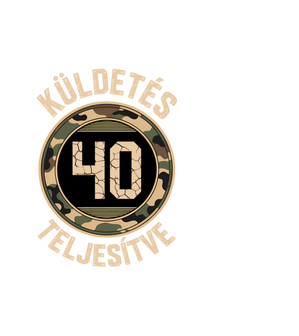 Küldetés teljesítve 40 minta fehér pólón