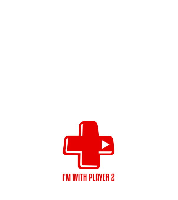 player 2 minta fehér pólón
