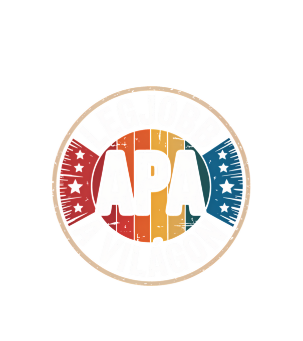 Legjobb apa a világon minta fehér pólón