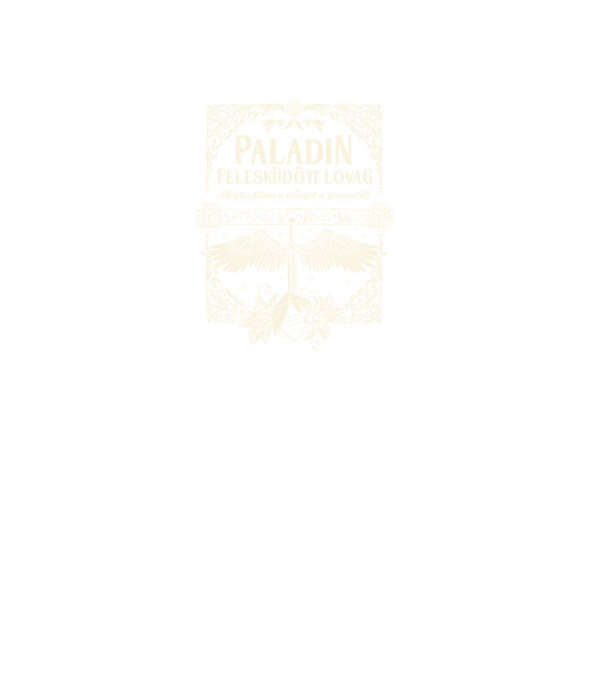 Dungeons and Dragons Paladin minta fekete pólón
