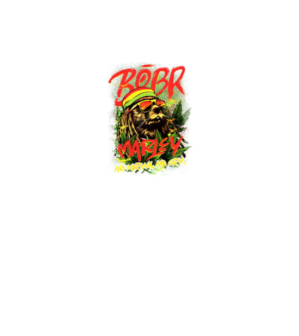 BÓBR MARLEY minta fekete pólón