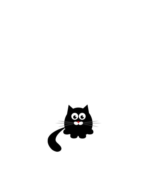 black cat minta fehér pólón