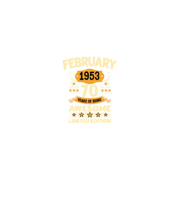 February 1953 70 years of being limited edition minta fekete pólón