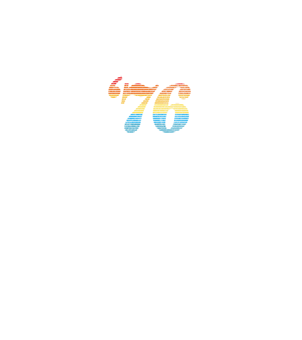 Retro születésnap 1976 minta fehér pólón