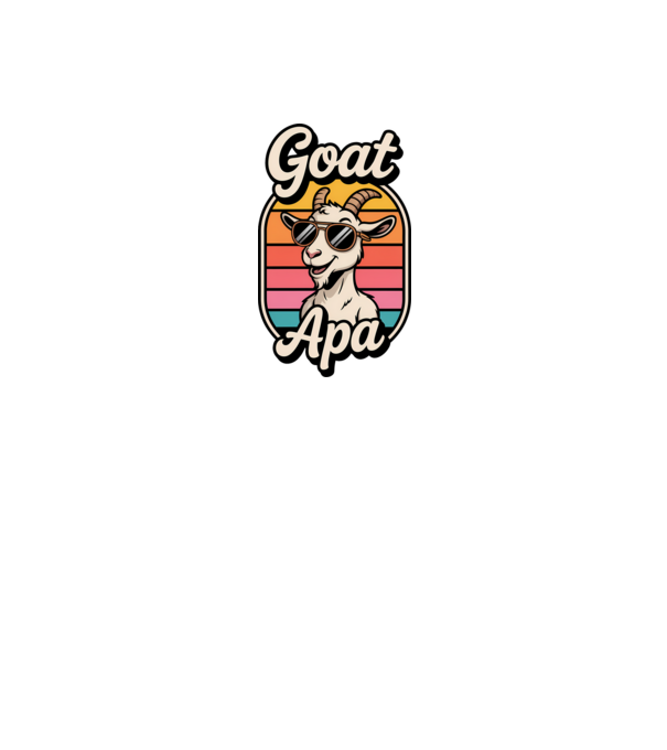 Goat Apa minta fekete pólón
