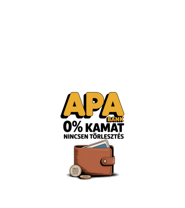APA BANK minta fehér pólón
