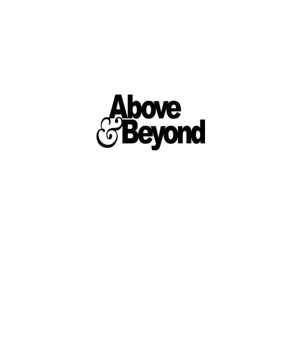 Above & Beyond Logo minta fehér pólón