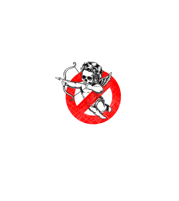 Anti Valentines Club fehér minta fehér pólón