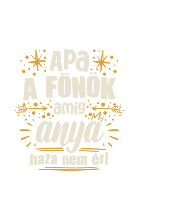 Apa a főnök minta fekete pólón