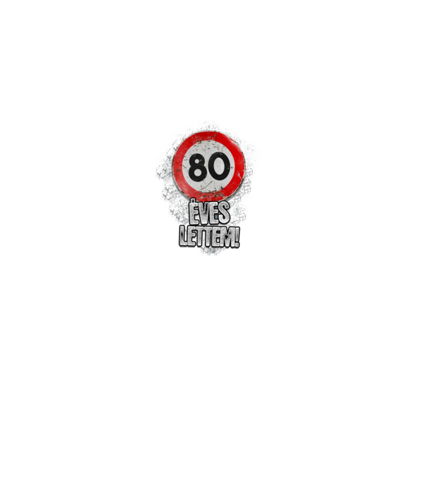 Speedlimit 80 éves minta fekete pólón