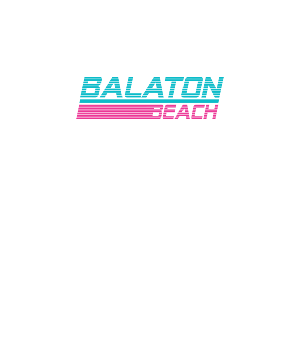 Balaton beach retro minta türkiz pólón