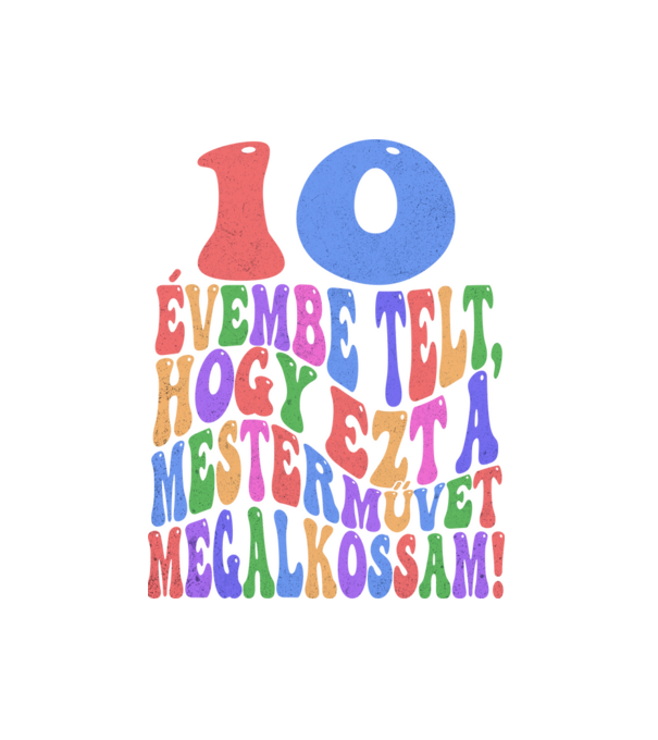 Mestermű megalkotása 10 minta fekete pólón