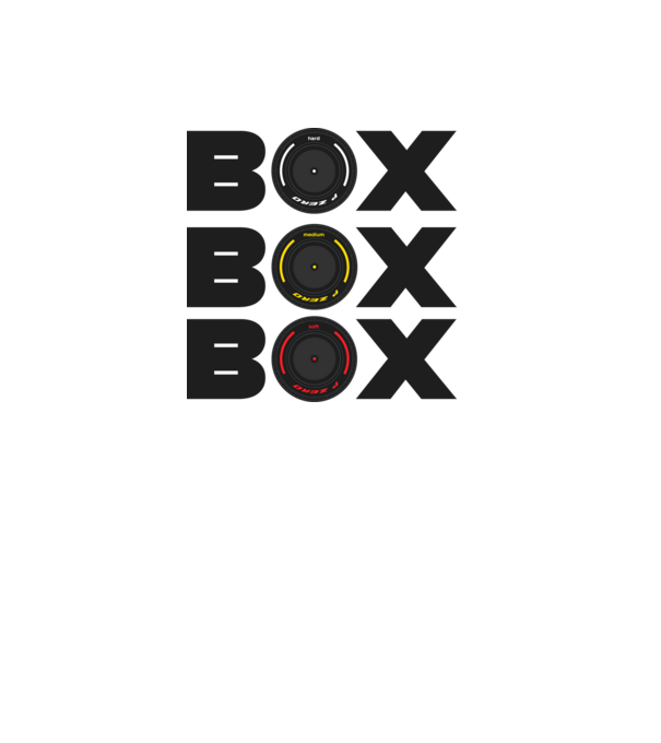 Forma 1 Box fehér pólóra minta fehér pólón