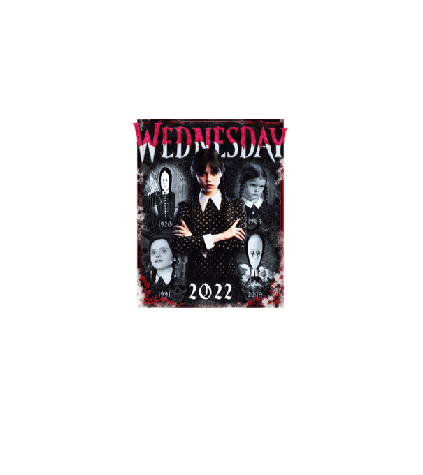 Wednesday Addams minta fekete pólón