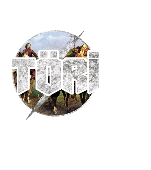 TÖRI minta fekete pólón
