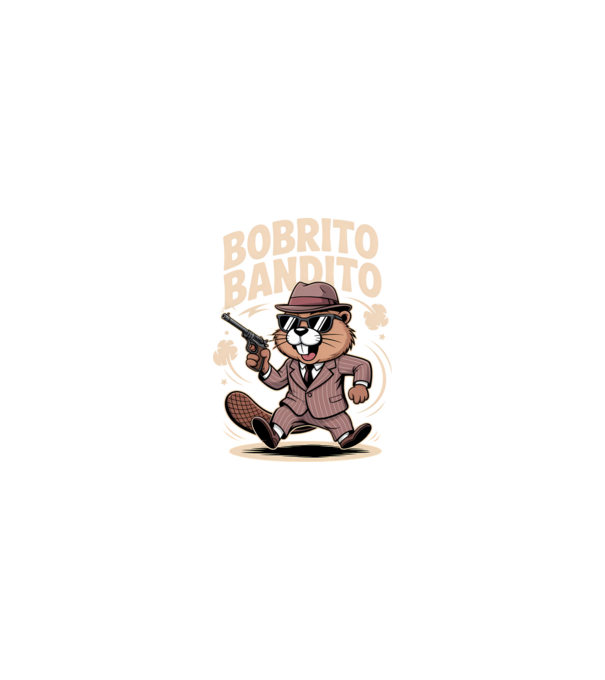 Bobrito Bandito minta homokszín pólón