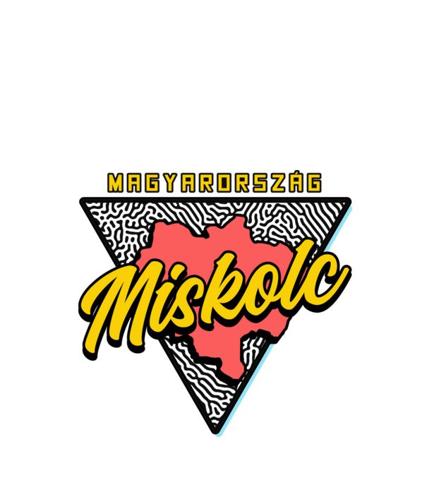 Retro Miskolc minta fekete pólón