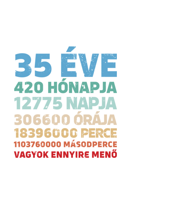 35 éve vagyok ennyire menő minta fekete pólón