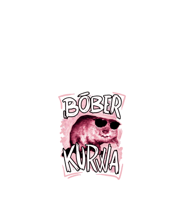 Bóber WTF minta fekete pólón
