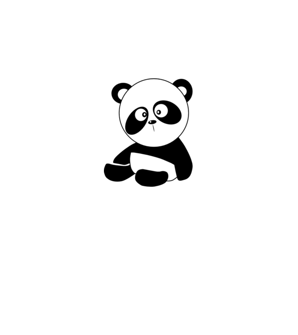 panda minta sötétkék pólón