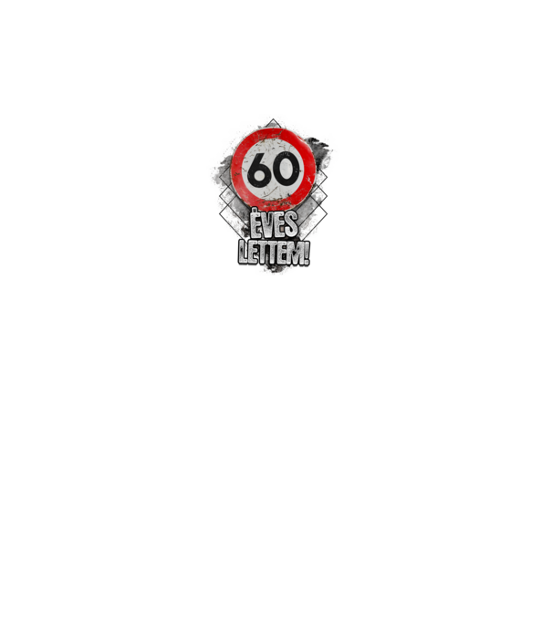 Speedlimit 60 éves fehérre minta fehér pólón