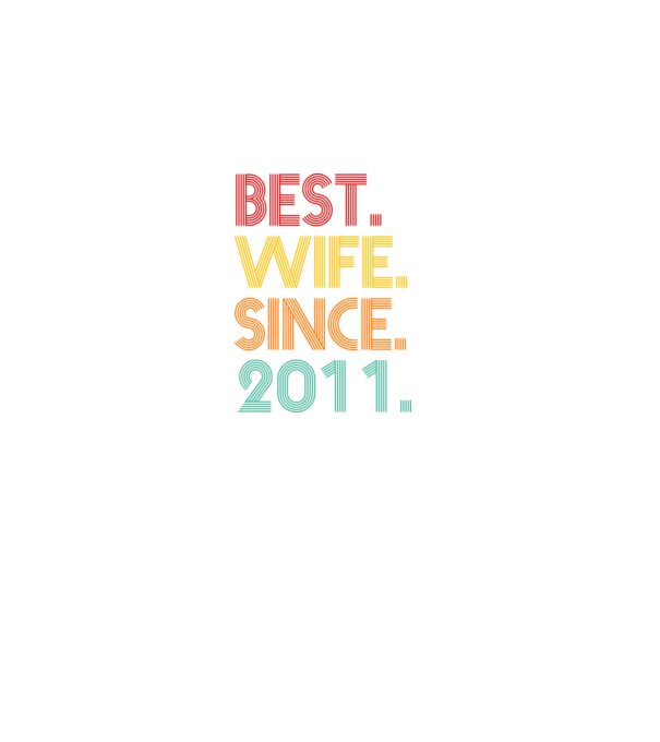 best wife since 2011 retro minta fekete pólón