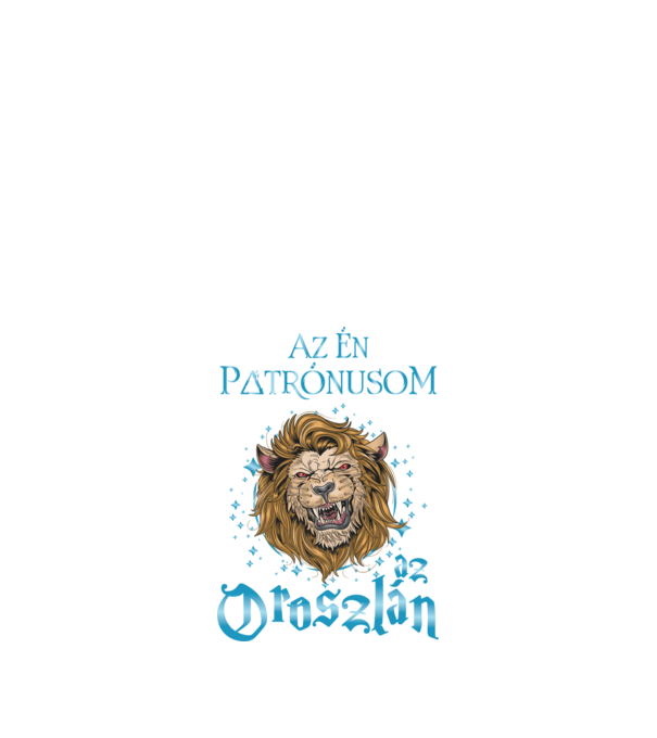 Az én patrónusom OROSZLÁN minta fekete pólón