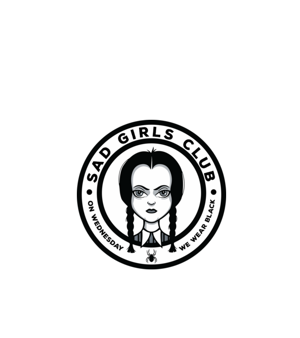 WEDNESDAY Sad Girls Club minta fehér pólón